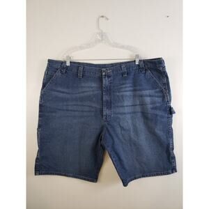 (Ju) Y2K Wrangler Carpenter Jeans Shorts Mens Size 48 Blue Workwear Stretch